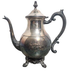 VINTAGE 1883 F.B ROGERS SILVER HOLLOWWARE ANTIQUE TEA POT 2391